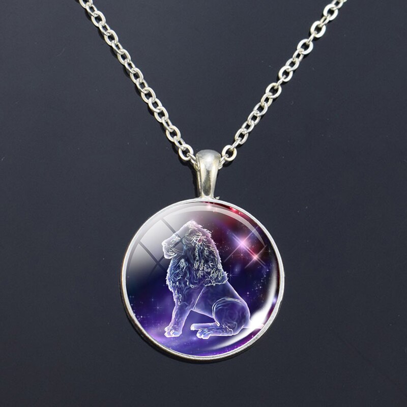 12 Zodiac Signs Glass Dome Constellations Pendant Necklace Fashion Jewelry Women Virgo Cancer Cancer Aries Gemini Birthday Gift 12 Zodiac Signs Glass Dome Constellations Pendant Necklace Fashion Jewelry Women Virgo Cancer Cancer Aries Gemini Birthday Gift