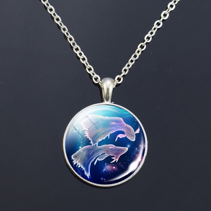 12 Zodiac Signs Glass Dome Constellations Pendant Necklace Fashion Jewelry Women Virgo Cancer Cancer Aries Gemini Birthday Gift 12 Zodiac Signs Glass Dome Constellations Pendant Necklace Fashion Jewelry Women Virgo Cancer Cancer Aries Gemini Birthday Gift