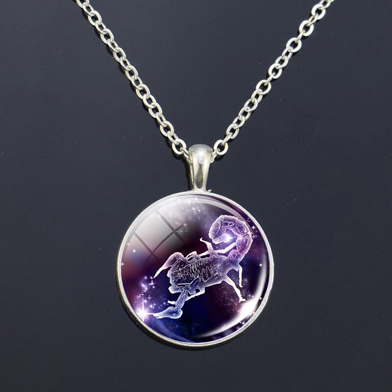 12 Zodiac Signs Glass Dome Constellations Pendant Necklace Fashion Jewelry Women Virgo Cancer Cancer Aries Gemini Birthday Gift 12 Zodiac Signs Glass Dome Constellations Pendant Necklace Fashion Jewelry Women Virgo Cancer Cancer Aries Gemini Birthday Gift