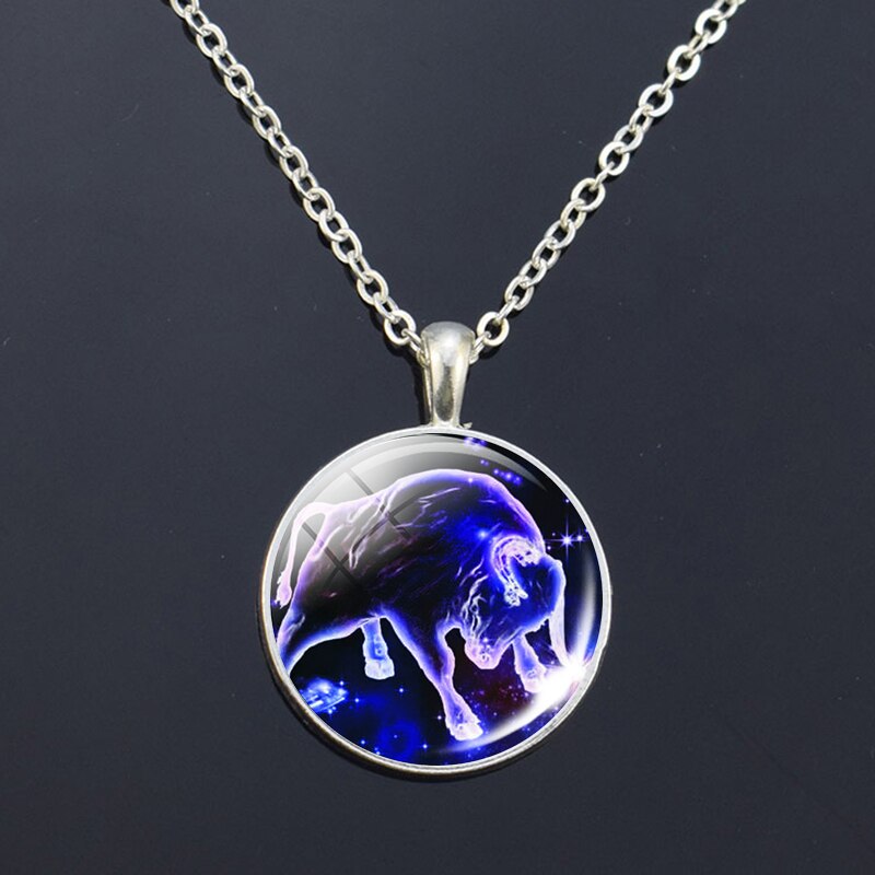 12 Zodiac Signs Glass Dome Constellations Pendant Necklace Fashion Jewelry Women Virgo Cancer Cancer Aries Gemini Birthday Gift 12 Zodiac Signs Glass Dome Constellations Pendant Necklace Fashion Jewelry Women Virgo Cancer Cancer Aries Gemini Birthday Gift
