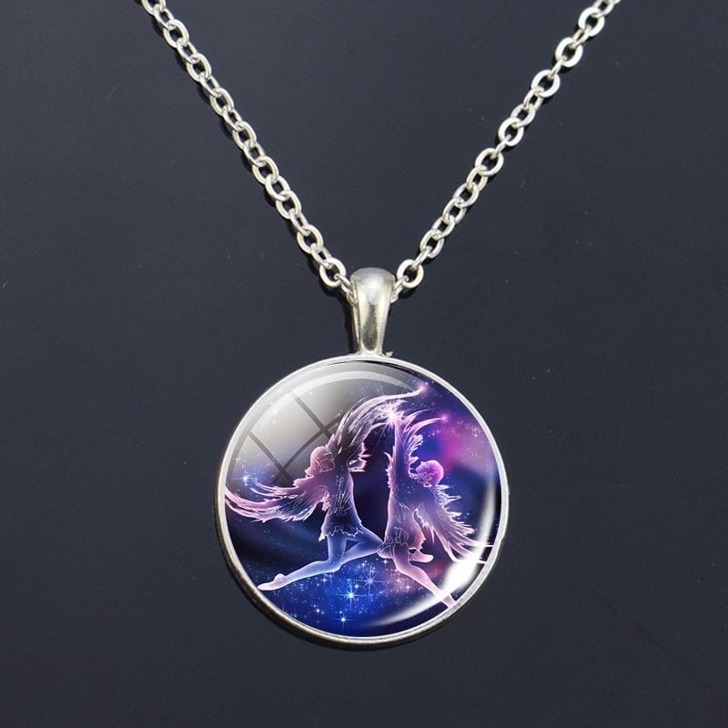 12 Zodiac Signs Glass Dome Constellations Pendant Necklace Fashion Jewelry Women Virgo Cancer Cancer Aries Gemini Birthday Gift 12 Zodiac Signs Glass Dome Constellations Pendant Necklace Fashion Jewelry Women Virgo Cancer Cancer Aries Gemini Birthday Gift