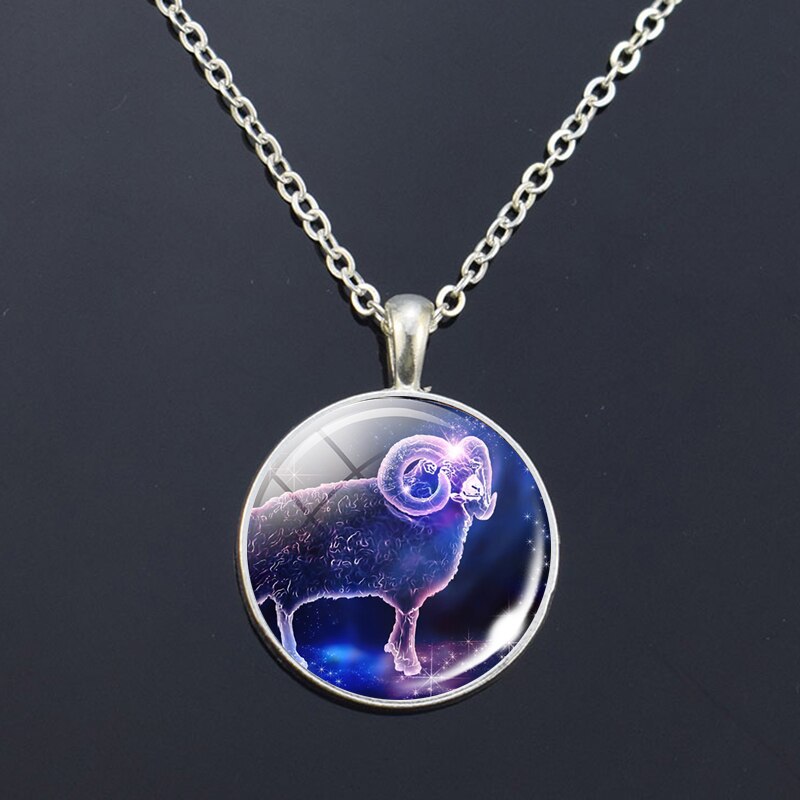 12 Zodiac Signs Glass Dome Constellations Pendant Necklace Fashion Jewelry Women Virgo Cancer Cancer Aries Gemini Birthday Gift 12 Zodiac Signs Glass Dome Constellations Pendant Necklace Fashion Jewelry Women Virgo Cancer Cancer Aries Gemini Birthday Gift