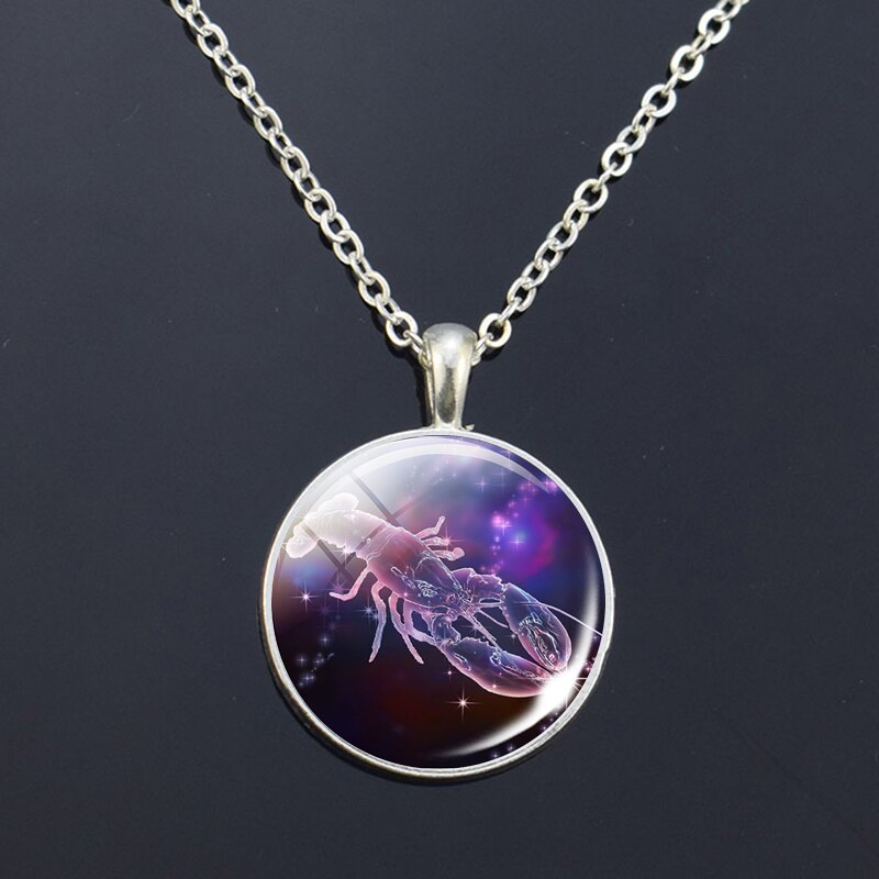 12 Zodiac Signs Glass Dome Constellations Pendant Necklace Fashion Jewelry Women Virgo Cancer Cancer Aries Gemini Birthday Gift 12 Zodiac Signs Glass Dome Constellations Pendant Necklace Fashion Jewelry Women Virgo Cancer Cancer Aries Gemini Birthday Gift