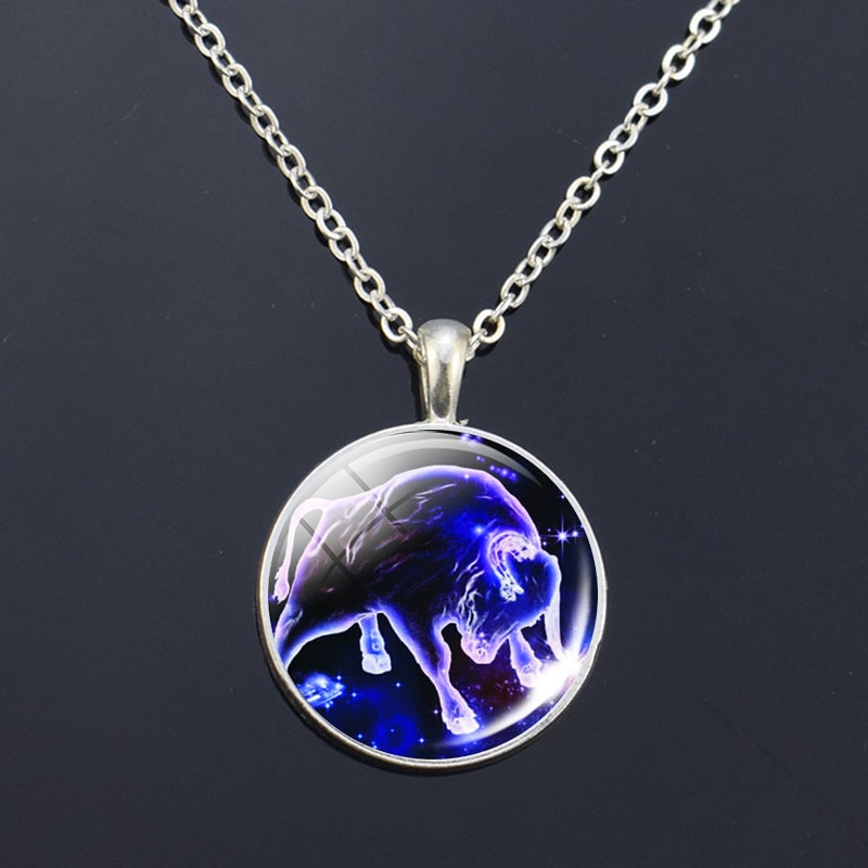 12 Zodiac Signs Glass Dome Constellations Pendant Necklace Fashion Jewelry Women Virgo Cancer Cancer Aries Gemini Birthday Gift 12 Zodiac Signs Glass Dome Constellations Pendant Necklace Fashion Jewelry Women Virgo Cancer Cancer Aries Gemini Birthday Gift