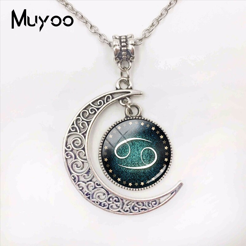 Handmade Fashion Jewelry 12 Zodiac Signs Moon Pendants Glass Dome Pisces Aquarius Zodiac Signs Jewelry Pendant Necklace Handmade Fashion Jewelry 12 Zodiac Signs Moon Pendants Glass Dome Pisces Aquarius Zodiac Signs Jewelry Pendant Necklace