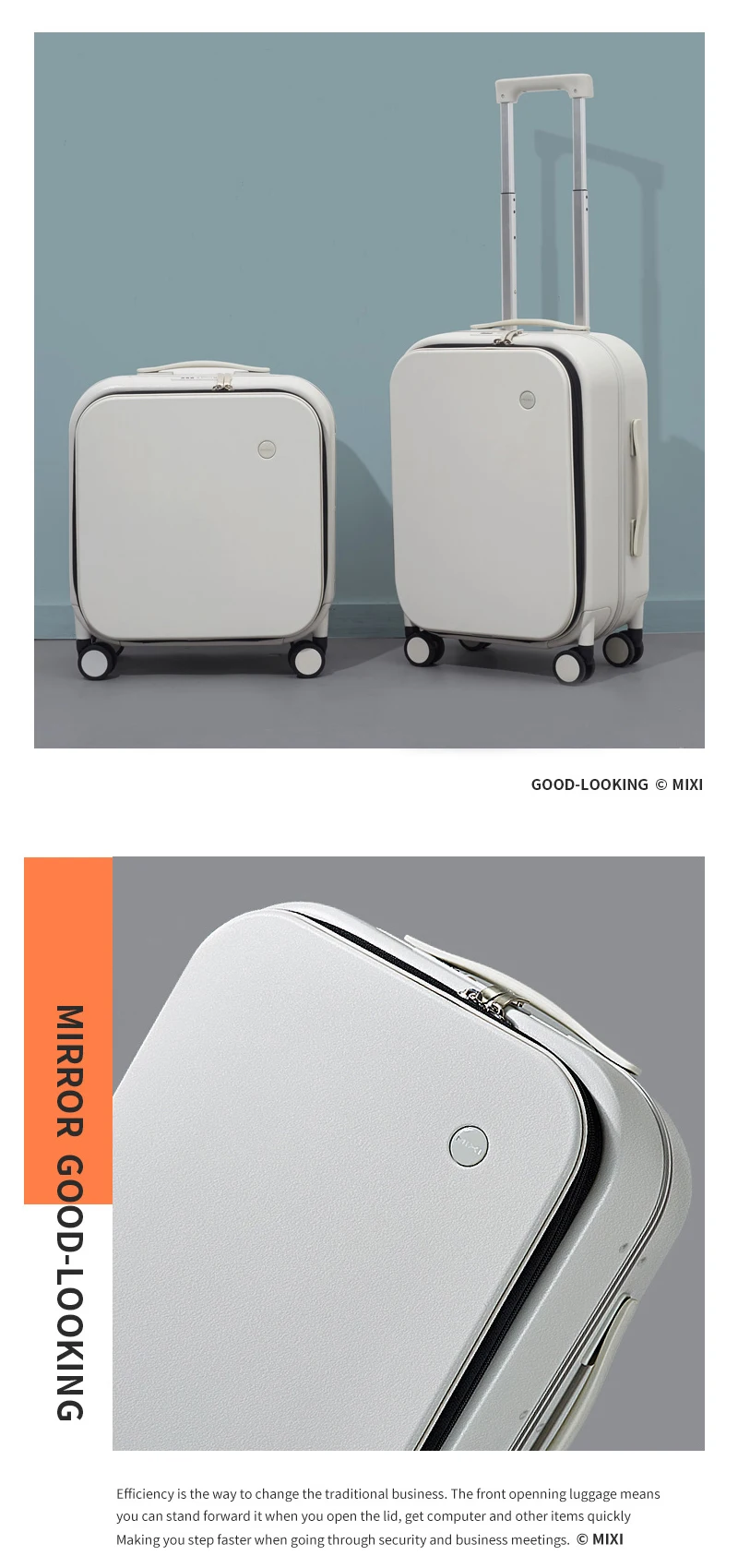 Mixi Patent Design Aluminum Frame Suitcase Carry On Rolling Luggage Beautiful Boarding Cabin 18 20 24 Inch M9260 Mixi Patent Design Aluminum Frame Suitcase Carry On Rolling Luggage Beautiful Boarding Cabin 18 20 24 Inch M9260