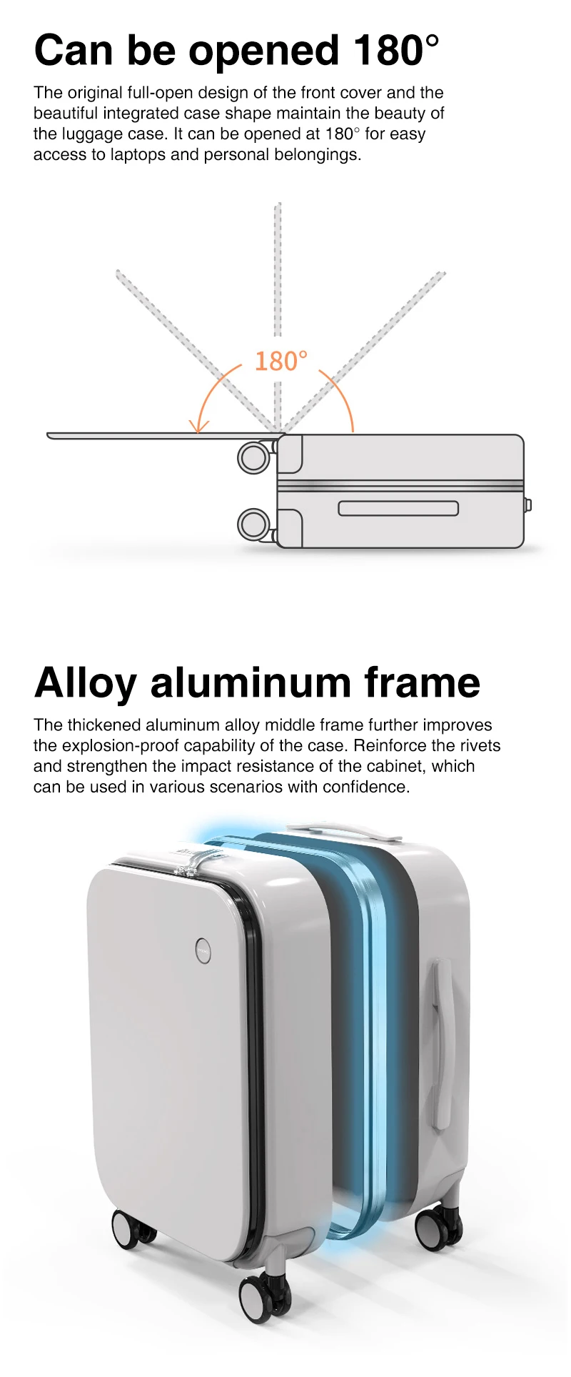 Mixi Patent Design Aluminum Frame Suitcase Carry On Rolling Luggage Beautiful Boarding Cabin 18 20 24 Inch M9260 Mixi Patent Design Aluminum Frame Suitcase Carry On Rolling Luggage Beautiful Boarding Cabin 18 20 24 Inch M9260