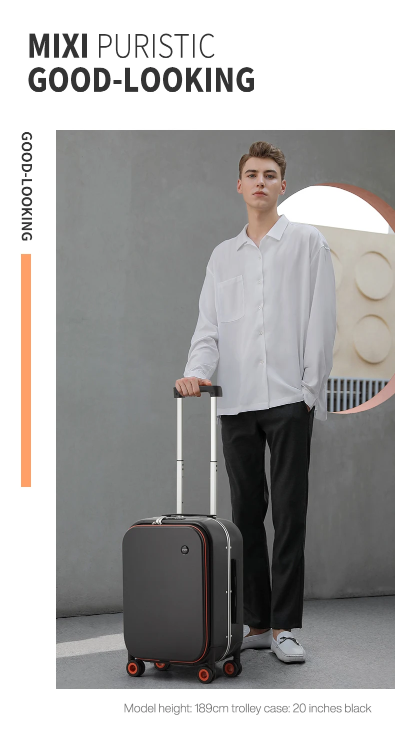 Mixi Patent Design Aluminum Frame Suitcase Carry On Rolling Luggage Beautiful Boarding Cabin 18 20 24 Inch M9260 Mixi Patent Design Aluminum Frame Suitcase Carry On Rolling Luggage Beautiful Boarding Cabin 18 20 24 Inch M9260