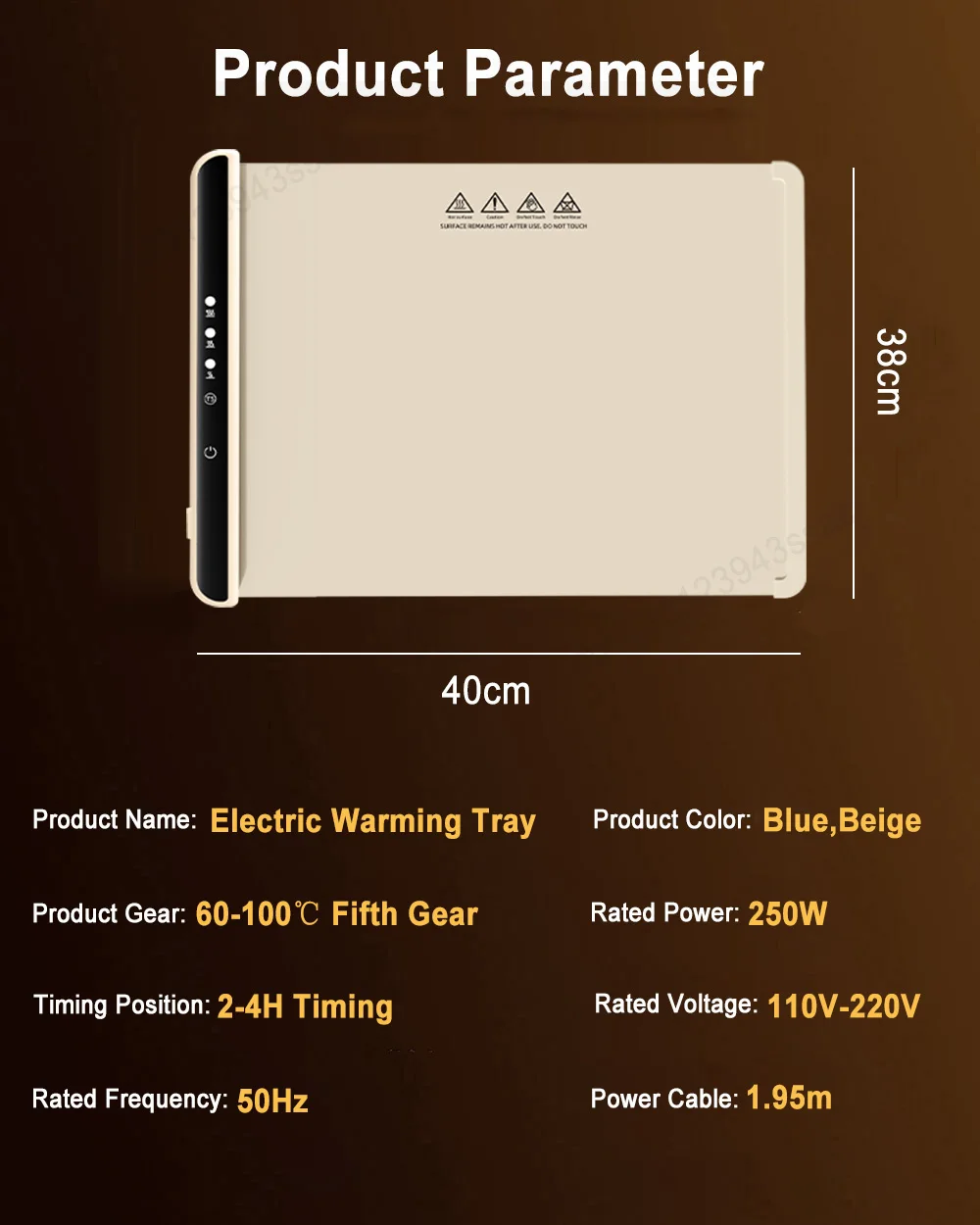 Electric Warming Tray Food Warmer Plate Foldable Portable Smart Food Fast Heating Mat Electric Warming Tray with 3 Tem Setting Electric Warming Tray Food Warmer Plate Foldable Portable Smart Food Fast Heating Mat Electric Warming Tray with 3 Tem Setting