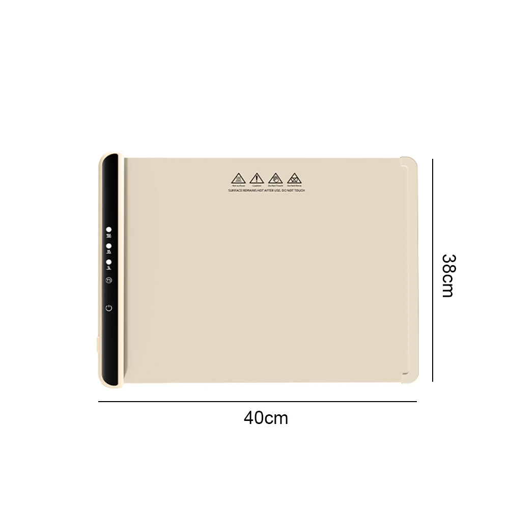 Electric Warming Tray Food Warmer Plate Foldable Portable Smart Food Fast Heating Mat Electric Warming Tray with 3 Tem Setting Electric Warming Tray Food Warmer Plate Foldable Portable Smart Food Fast Heating Mat Electric Warming Tray with 3 Tem Setting