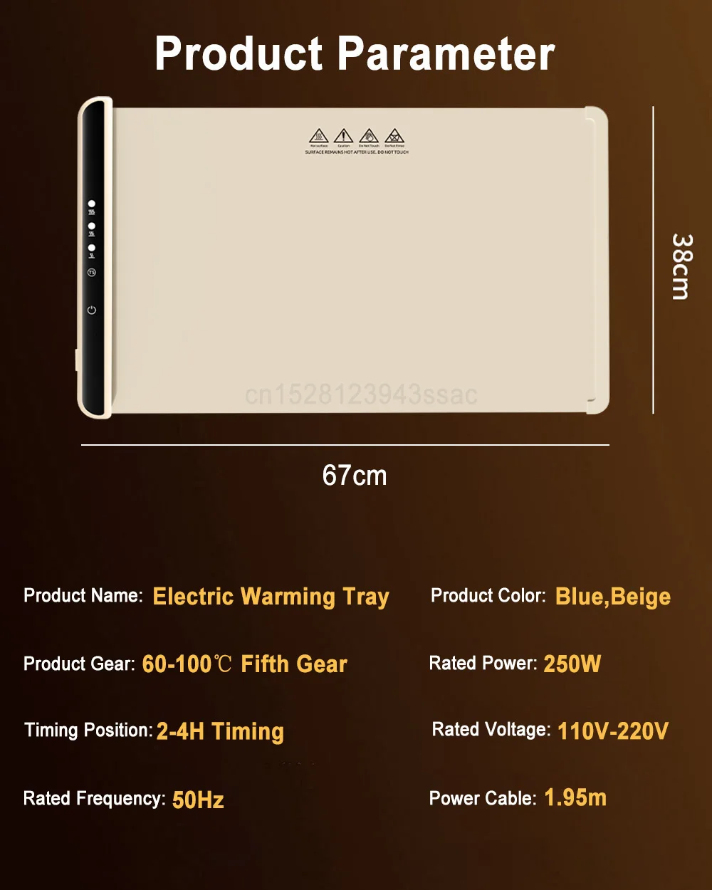 Electric Warming Tray Food Warmer Plate Foldable Portable Smart Food Fast Heating Mat Electric Warming Tray with 3 Tem Setting Electric Warming Tray Food Warmer Plate Foldable Portable Smart Food Fast Heating Mat Electric Warming Tray with 3 Tem Setting