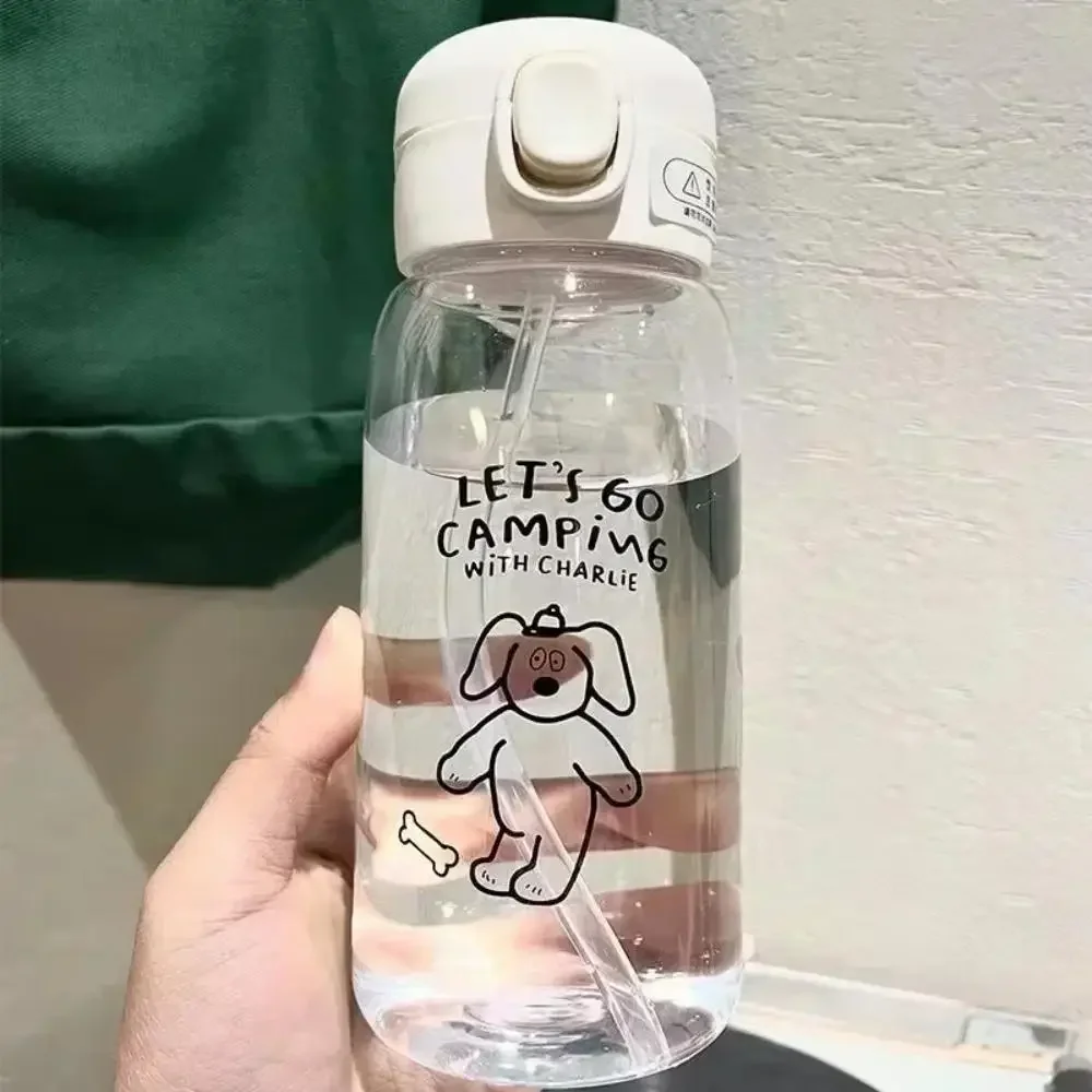 Plastic Water Bottle Water Cup With Straw Simple Large Capacity Portable Drop Resistant And Portable Cup Cartoon Ice Suction Cup Plastic Water Bottle Water Cup With Straw Simple Large Capacity Portable Drop Resistant And Portable Cup Cartoon Ice Suction Cup