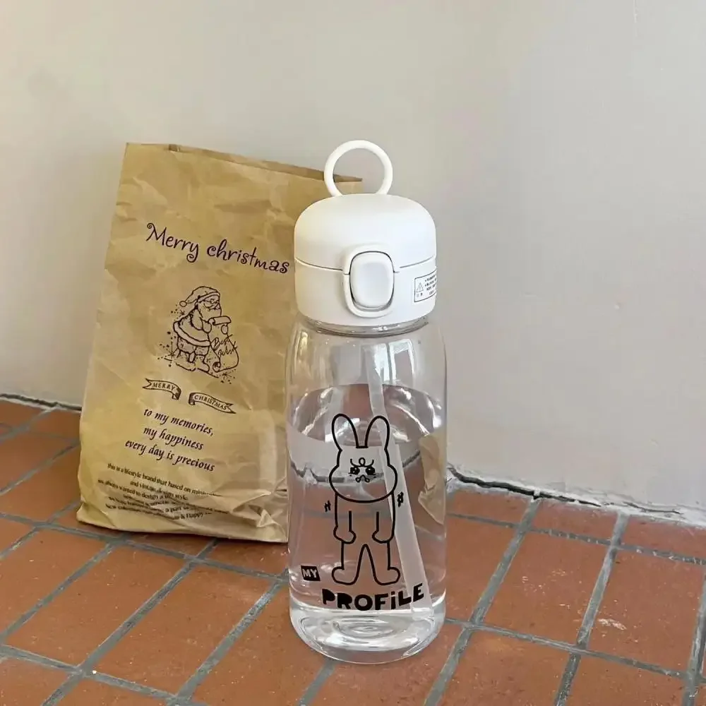 Plastic Water Bottle Water Cup With Straw Simple Large Capacity Portable Drop Resistant And Portable Cup Cartoon Ice Suction Cup Plastic Water Bottle Water Cup With Straw Simple Large Capacity Portable Drop Resistant And Portable Cup Cartoon Ice Suction Cup