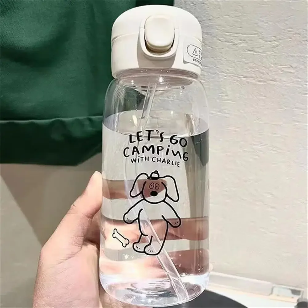 Plastic Water Bottle Water Cup With Straw Simple Large Capacity Portable Drop Resistant And Portable Cup Cartoon Ice Suction Cup Plastic Water Bottle Water Cup With Straw Simple Large Capacity Portable Drop Resistant And Portable Cup Cartoon Ice Suction Cup