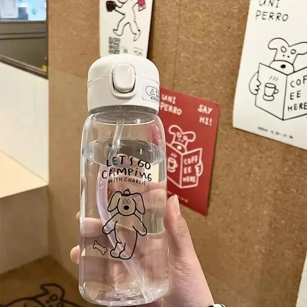 Plastic Water Bottle Water Cup With Straw Simple Large Capacity Portable Drop Resistant And Portable Cup Cartoon Ice Suction Cup Plastic Water Bottle Water Cup With Straw Simple Large Capacity Portable Drop Resistant And Portable Cup Cartoon Ice Suction Cup