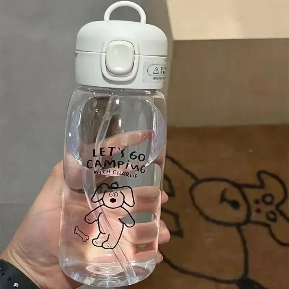 Plastic Water Bottle Water Cup With Straw Simple Large Capacity Portable Drop Resistant And Portable Cup Cartoon Ice Suction Cup Plastic Water Bottle Water Cup With Straw Simple Large Capacity Portable Drop Resistant And Portable Cup Cartoon Ice Suction Cup