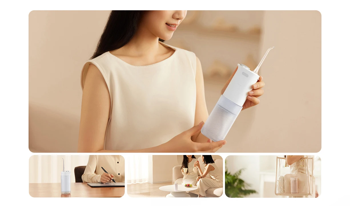 XIAOMI MIJIA F400 Oral Irrigator,Cordless Portable 4 Mode 200mL Rechargeable Flossers,IPX7 Waterproof Electric Oral Waterflosser XIAOMI MIJIA F400 Oral Irrigator,Cordless Portable 4 Mode 200mL Rechargeable Flossers,IPX7 Waterproof Electric Oral Waterflosser