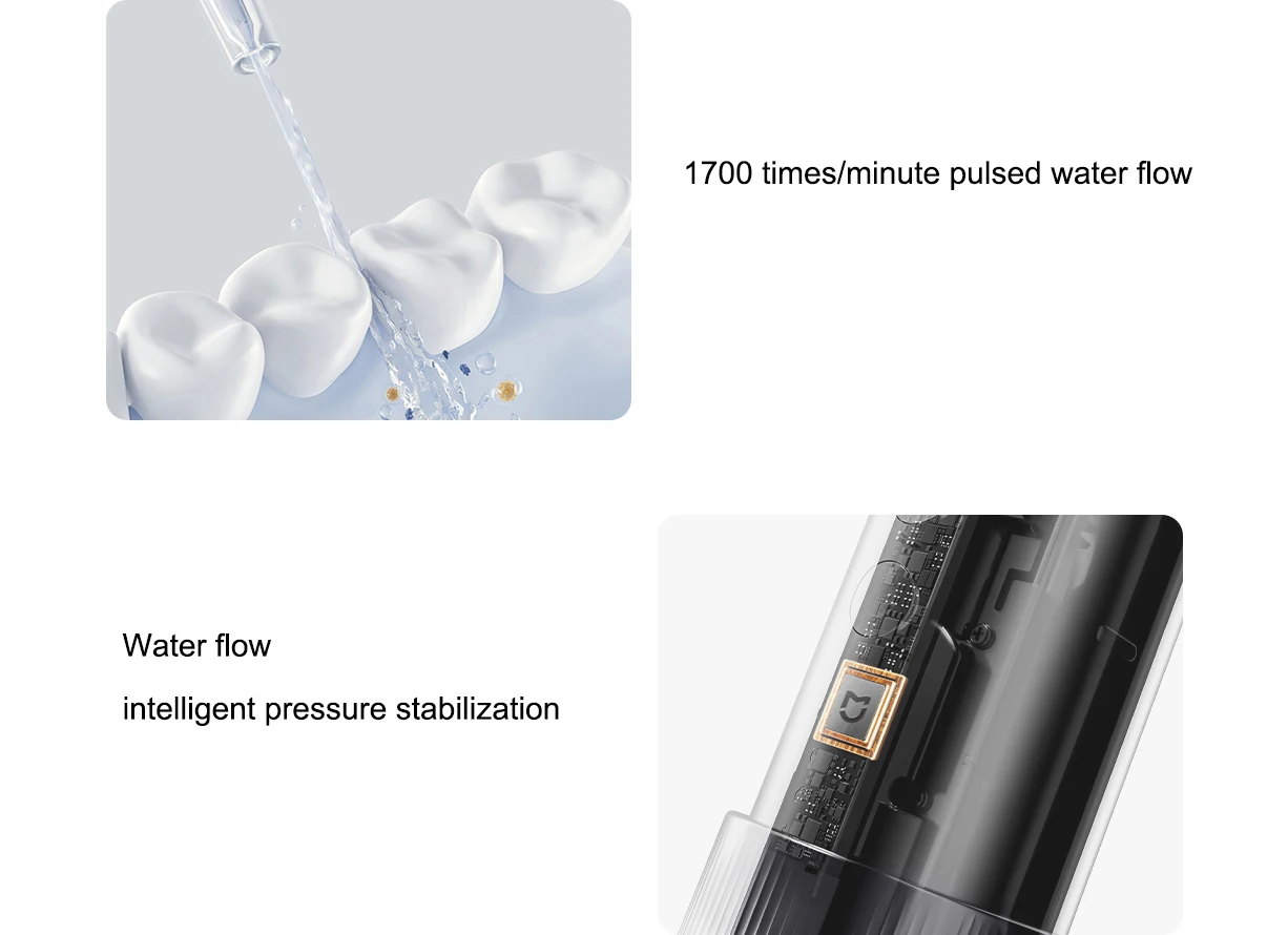 XIAOMI MIJIA F400 Oral Irrigator,Cordless Portable 4 Mode 200mL Rechargeable Flossers,IPX7 Waterproof Electric Oral Waterflosser XIAOMI MIJIA F400 Oral Irrigator,Cordless Portable 4 Mode 200mL Rechargeable Flossers,IPX7 Waterproof Electric Oral Waterflosser