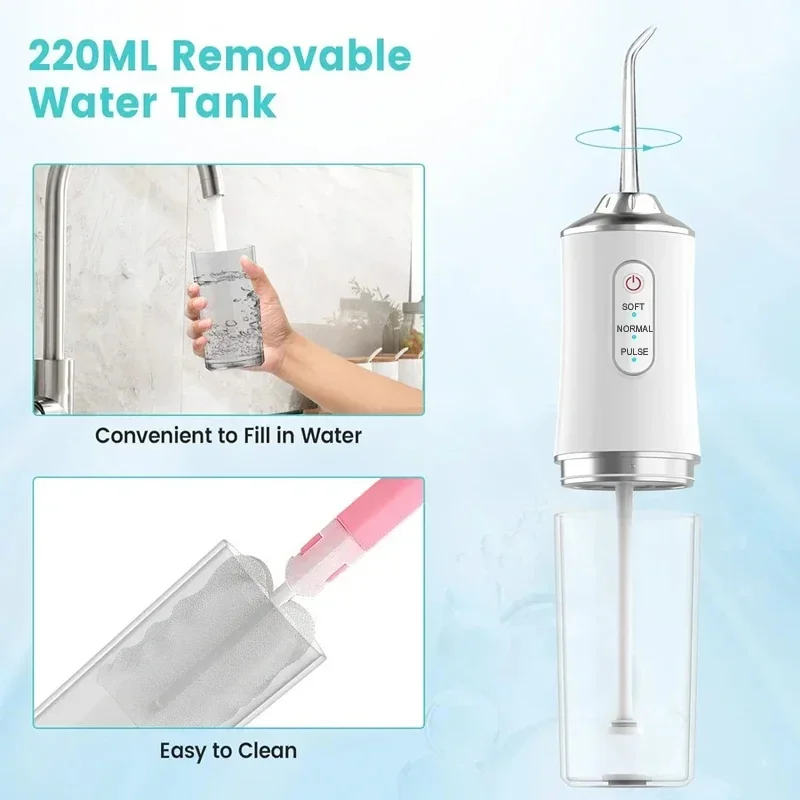 2025 Smart Electric Oral Irrigator Water Flosser 4 Jets 3 Modes USB Charging Water Jet Irrigator Dental Teeth Cleaner 2025 Smart Electric Oral Irrigator Water Flosser 4 Jets 3 Modes USB Charging Water Jet Irrigator Dental Teeth Cleaner