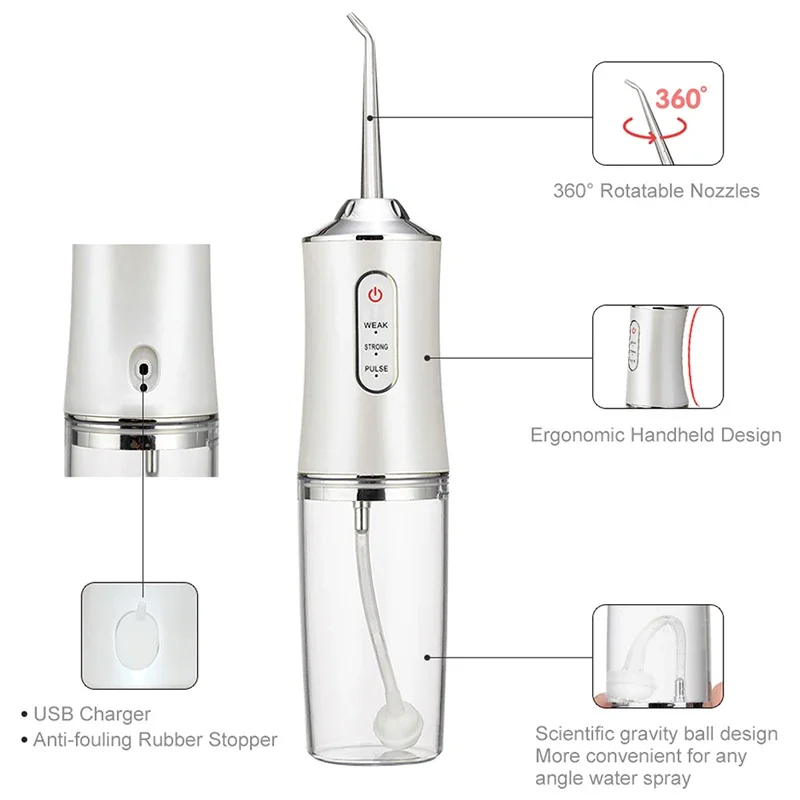 2025 Smart Electric Oral Irrigator Water Flosser 4 Jets 3 Modes USB Charging Water Jet Irrigator Dental Teeth Cleaner 2025 Smart Electric Oral Irrigator Water Flosser 4 Jets 3 Modes USB Charging Water Jet Irrigator Dental Teeth Cleaner