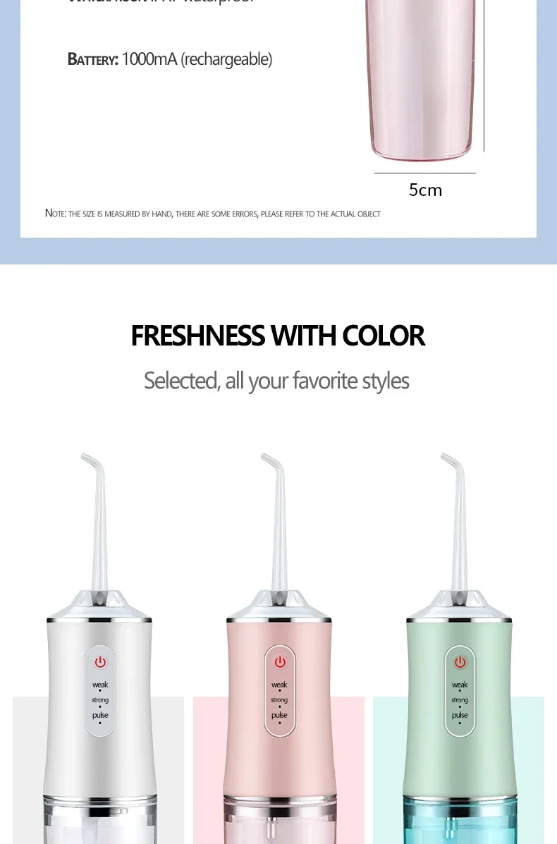 2025 Smart Electric Oral Irrigator Water Flosser 4 Jets 3 Modes USB Charging Water Jet Irrigator Dental Teeth Cleaner 2025 Smart Electric Oral Irrigator Water Flosser 4 Jets 3 Modes USB Charging Water Jet Irrigator Dental Teeth Cleaner